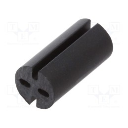 10 pcs x DREMEC - 8GE04V80562 - Spacer sleeve, LED, Øout: 5.1mm, ØLED: 5mm, L: 10mm, black, UL94V-0