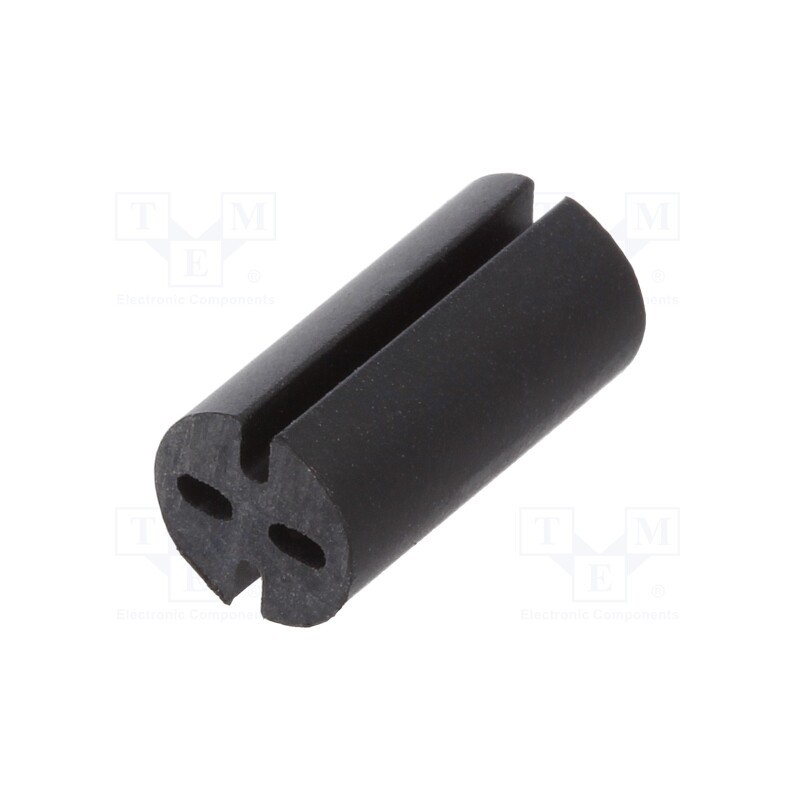 10 pcs x DREMEC - 8GE04V80562 - Spacer sleeve, LED, Øout: 5.1mm, ØLED: 5mm, L: 10mm, black, UL94V-0