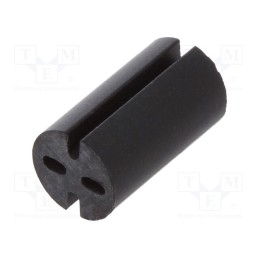 10 pcs x DREMEC - 8GE04V80561 - Spacer sleeve, LED, Øout: 5.1mm, ØLED: 5mm, L: 9mm, black, UL94V-0