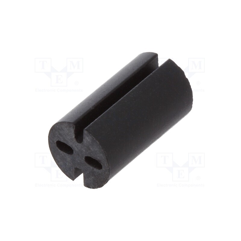 10 pcs x DREMEC - 8GE04V80561 - Spacer sleeve, LED, Øout: 5.1mm, ØLED: 5mm, L: 9mm, black, UL94V-0