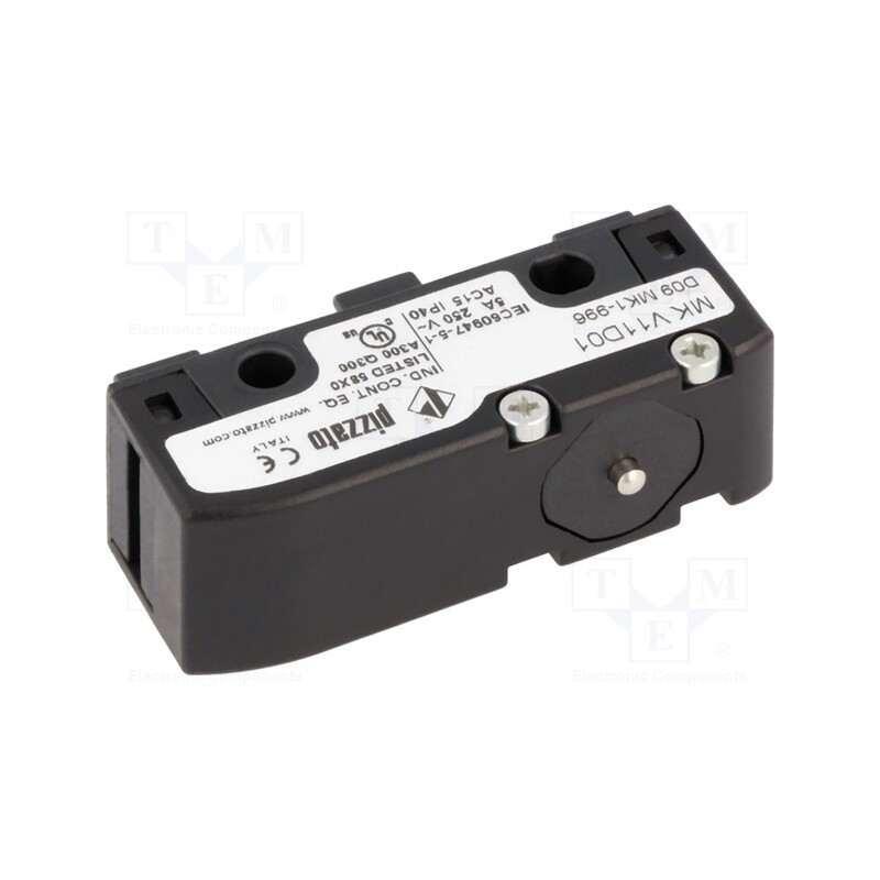 1 pcs x PIZZATO ELETTRICA - MK V11D01 - Microswitch SNAP ACTION, 6A/250VAC, 5A/24VDC, with pin, SPDT