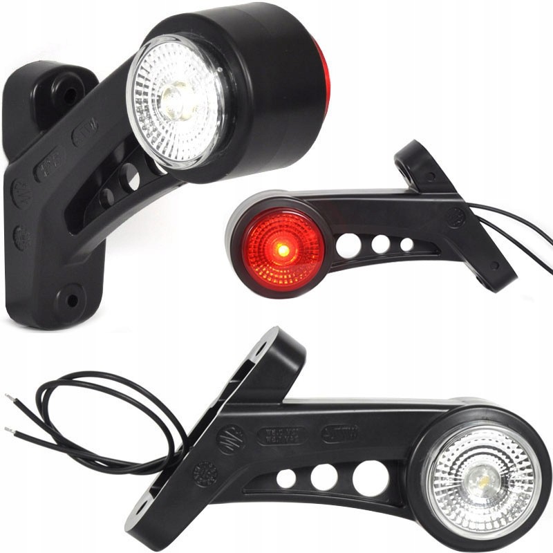 Combination front and rear marker lamp set