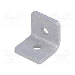 1 pcs x ELESA+GANTER - GN 967-20-20-L-2-SR - Angle bracket, for profiles, W: 20mm, H: 20mm, L: 20mm, steel, silver