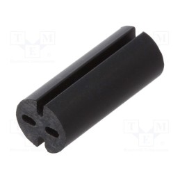 10 pcs x DREMEC - 8GE04V80564 - Spacer sleeve, LED, Øout: 5.1mm, ØLED: 5mm, L: 12mm, black, UL94V-0