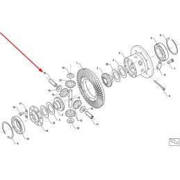P5s38201115 gear wheel pin of differential mechanism