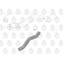 Air filter rubber hose complete with coil spring