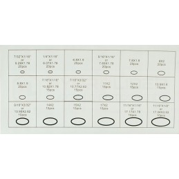 Set of O-rings for NBR air conditioning, 270 pieces