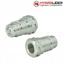 Euro hydraulic quick connector, M18 internal plug