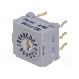 1 pcs x NKK SWITCHES - NDFR16P - Encoding switch, HEX/BCD, Pos: 16, vertical, Rcont max: 30mΩ, ND3
