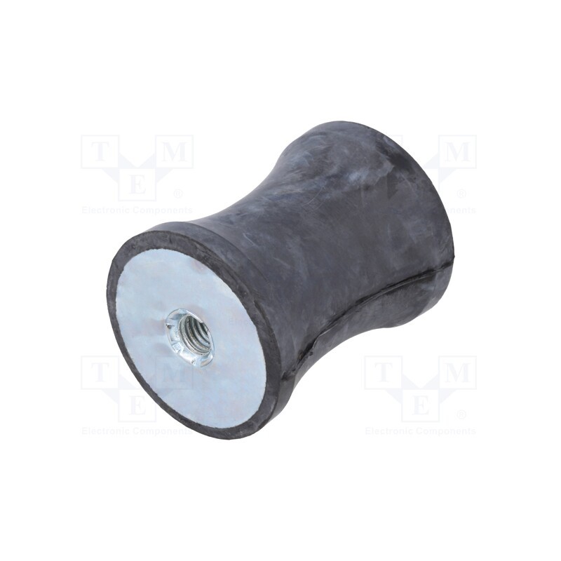 1 pcs x ELESA+GANTER - DVC.3-40-32-50-M8-55 - Vibration damper, M8, Ø: 40mm, rubber, L: 50mm, H: 8mm, 682N, 55N/mm