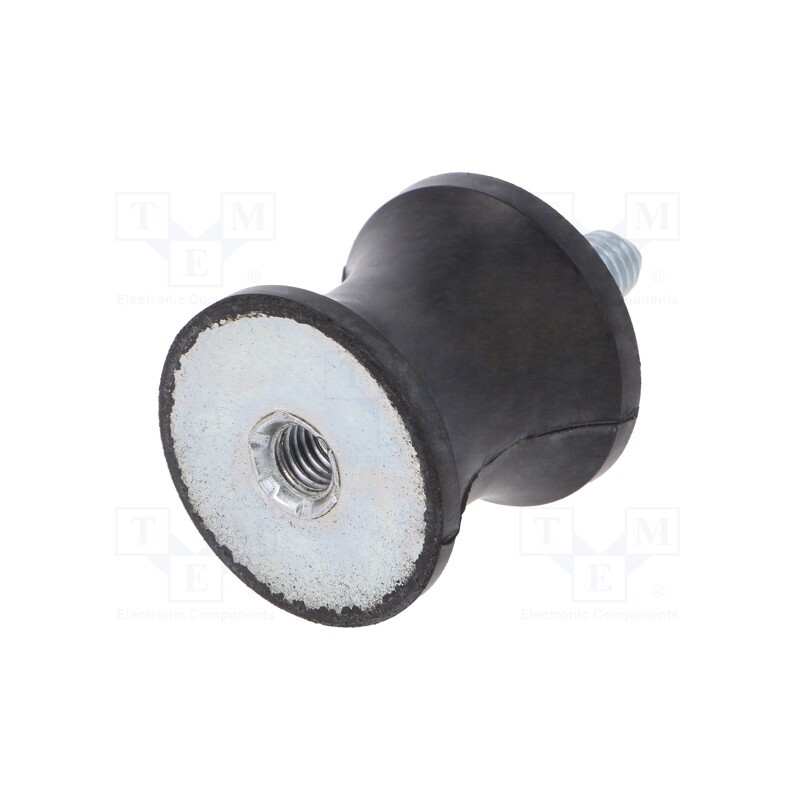 1 pcs x ELESA+GANTER - DVC.2-35-25-34-M8-20-70 - Vibration damper, M8, Ø: 35mm, rubber, L: 34mm, Thread len: 23mm