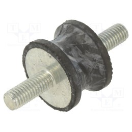 1 pcs x ELESA+GANTER - DVC.1-30-22-20-M8-20-40 - Vibration damper, M8, Ø: 30mm, rubber, L: 20mm, Thread len: 20mm