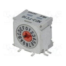 1 pcs x NKK SWITCHES - ND3FC16H - Encoding switch, HEX/BCD, Pos: 16, Rcont max: 30mΩ, ND3