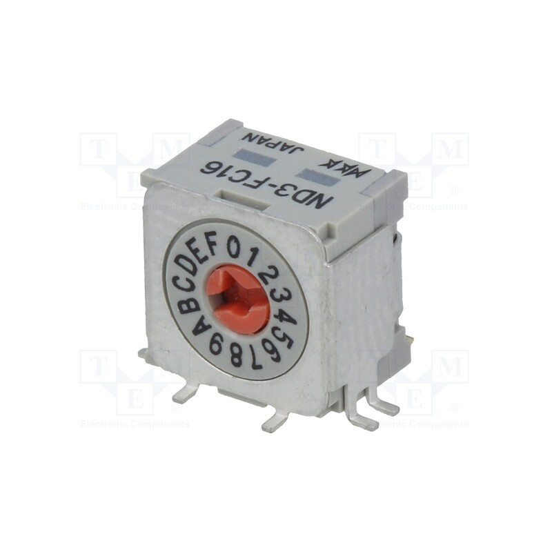 1 pcs x NKK SWITCHES - ND3FC16H - Encoding switch, HEX/BCD, Pos: 16, Rcont max: 30mΩ, ND3