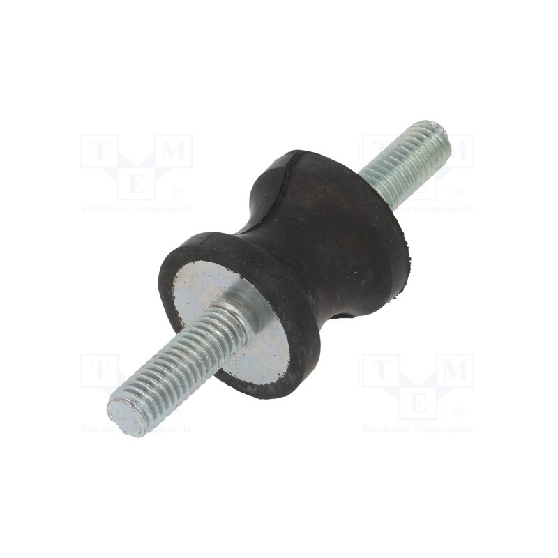 1 pcs x ELESA+GANTER - DVC.1-20-14-19-M6-18-40 - Vibration damper, M6, Ø: 20mm, rubber, L: 19mm, Thread len: 18mm
