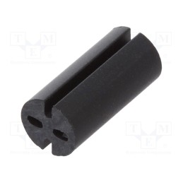 10 pcs x DREMEC - 8GE04V80563 - Spacer sleeve, LED, Øout: 5.1mm, ØLED: 5mm, L: 11mm, black, UL94V-0