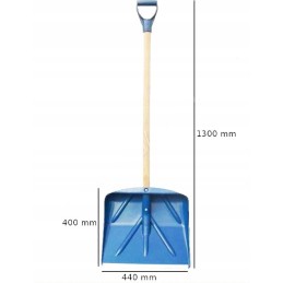 Blue reinforced snow shovel