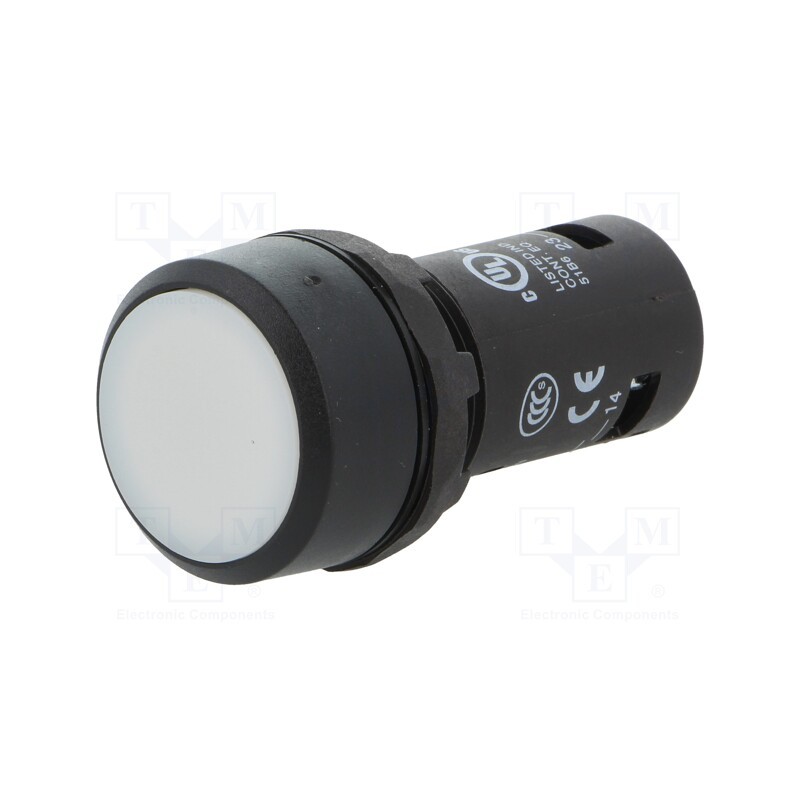 1 pcs x ABB - 1SFA619100R1015 - Switch: push-button, 22mm, Stabl.pos: 1, NO, white, none, 1A/240VAC