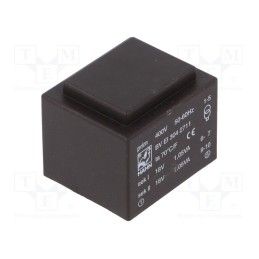 1 pcs x HAHN - BV EI 304 2711 - Transformer: encapsulated, 2.1VA, 400VAC, 18V, 18V, 58mA, 58mA, PCB