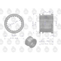 Mf4 reducer coupling sleeve, original Ursus