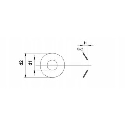 Disc spring m12x25x1 5 mm din2093 steel