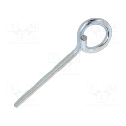 1 pcs x DROMET - HOH12260 - Hook, ring, steel, zinc, Thread len: 180mm, Overall len: 260mm