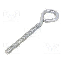 1 pcs x DROMET - HO16250 - Hook, ring, steel, zinc, Thread len: 150mm, Overall len: 250mm