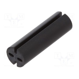 10 pcs x DREMEC - 8GE04V80568 - Spacer sleeve, LED, Øout: 5.1mm, ØLED: 5mm, L: 16mm, black, UL94V-0
