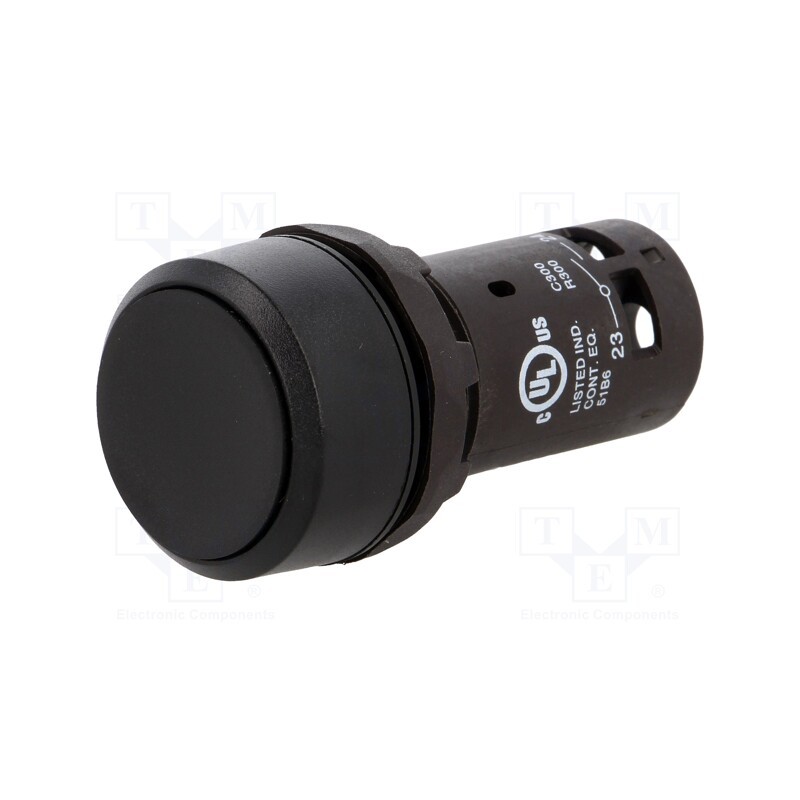 1 pcs x ABB - 1SFA619100R1016 - Switch: push-button, 22mm, Stabl.pos: 1, NO, black, none, 1A/240VAC