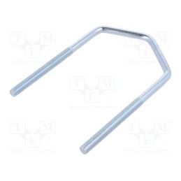 1 pcs x DROMET - CBTD.8.77(2 1/2') - U-bolt, D, 1.25, steel, zinc, Thread len: 63mm, for antenna fixing