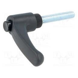 1 pcs x ELESA+GANTER - ERX.63 P-M8X45-C1 - Lever, adjustable, Thread len: 45mm, Lever length: 63mm, -30÷130°C