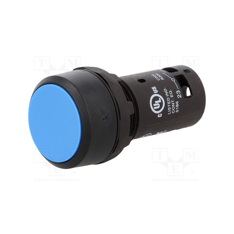 1 pcs x ABB - 1SFA619100R1014 - Switch: push-button, 22mm, Stabl.pos: 1, NO, blue, none, 1A/240VAC