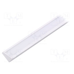 1 set x TOPMET - CORNER14 F/Y WH 1M SET STANDARD - Profiles for LED modules, white, white, L: 1m, CORNER14, aluminium