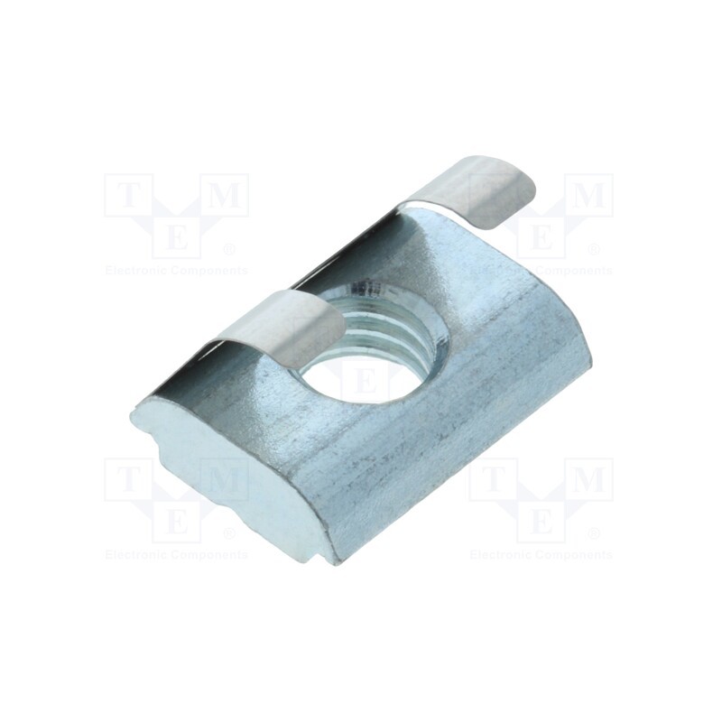 1 pcs x FATH - 096168F - Nut, for profiles, Width of the groove: 10mm, with spring leaf