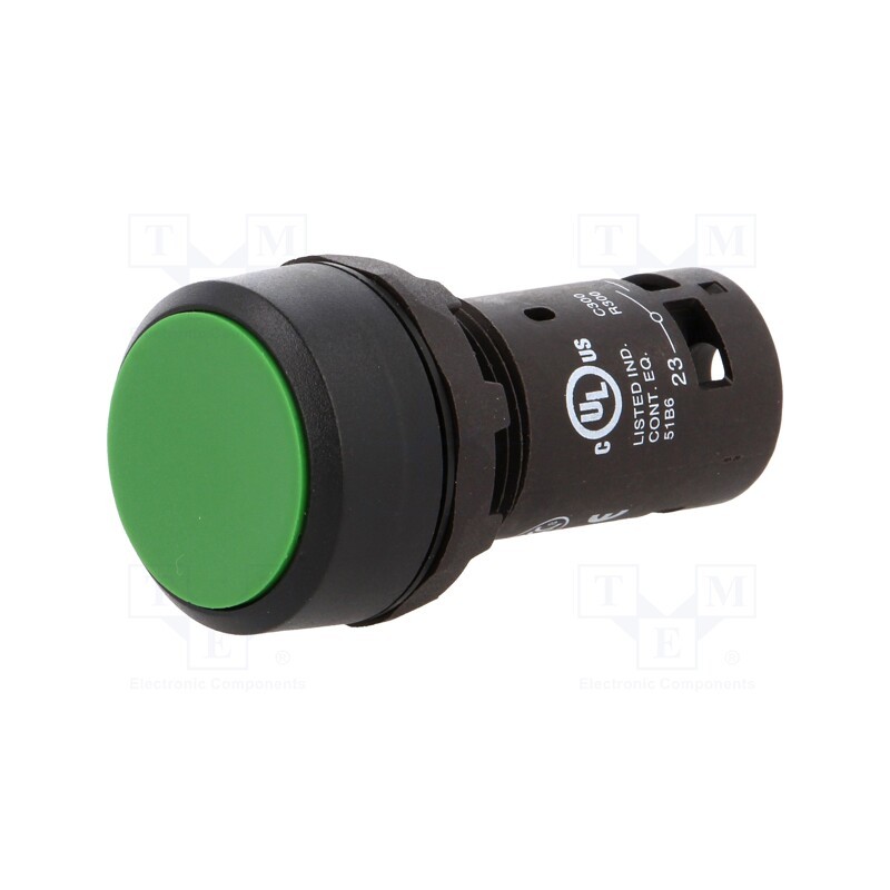 1 pcs x ABB - 1SFA619100R1012 - Switch: push-button, 22mm, Stabl.pos: 1, NO, green, none, 1A/240VAC