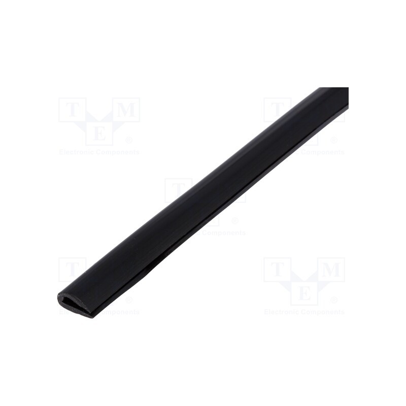 1 rol x KURANT - OKB-1,5 BLACK - Hole and edge shield, PVC, L: 10m, black, H: 9mm, W: 5mm, -30÷70°C