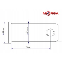 Lower hook bracket mounting pin c 385 mor