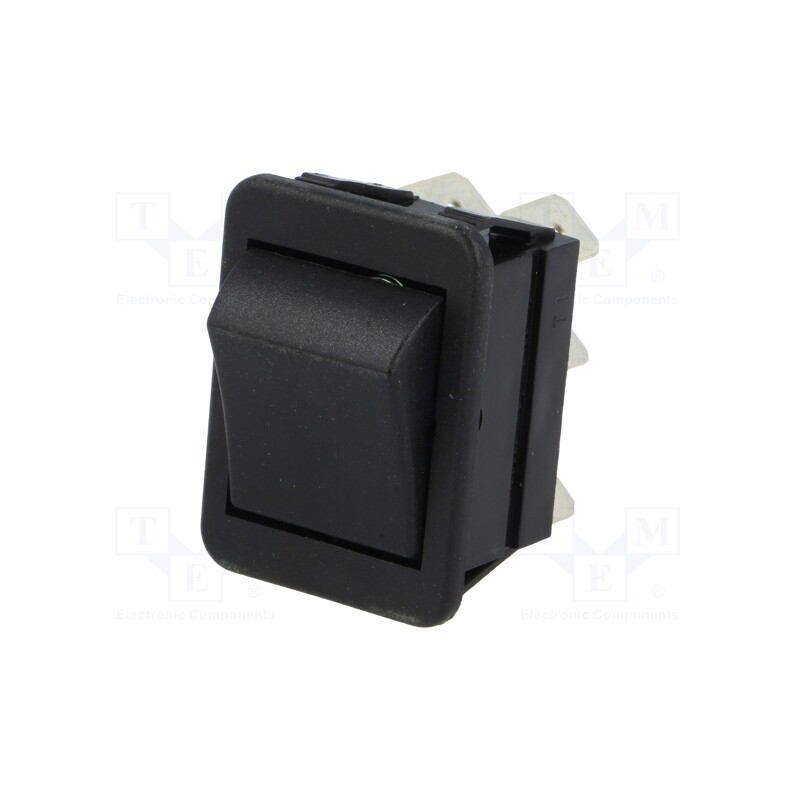 1 pcs x BULGIN - C1561ABMBB - ROCKER, DPDT, Pos: 2, ON-(ON), 16A/250VAC, black, none, Body: black