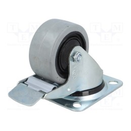 1 pcs x RADER - KPE-POGES 80K1-HC - Transport wheel, Ø: 80mm, W: 36mm, H: 105mm, torsional with lock