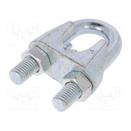 1 pcs x DROMET - ZL26 - Rope clamp wire, steel, for rope, Ørope: 26mm, zinc, DIN 741