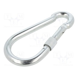 1 pcs x DROMET - KSZ12140 - Carabiner, steel, for rope, L: 140mm, zinc, 12mm, with protection