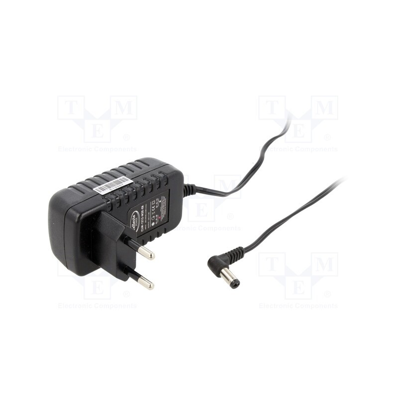 1 pcs x CELLEVIA POWER - CLW-1212-W2E-EB-L - Power supply: switched-mode, plug, 12VDC, 1A, 12W, Plug: EU, 83%