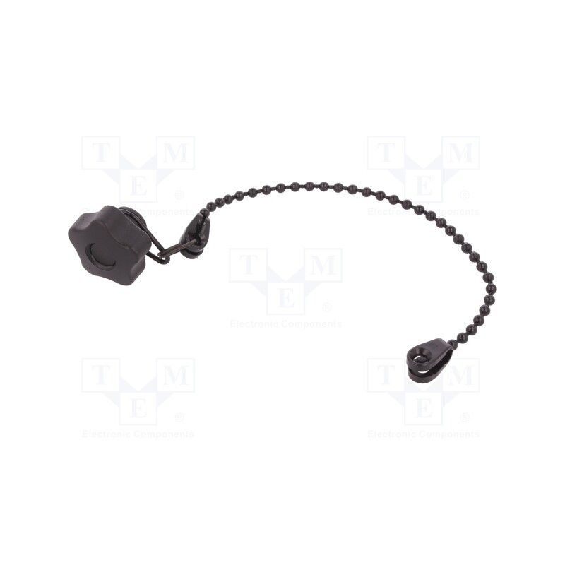 1 pcs x ELESA+GANTER - VCT.32 B-M6-LP-C9 - Knob, Ø: 32mm, Int.thread: M6, 12mm, H: 23mm, technopolymer PP