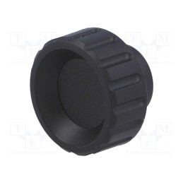 1 pcs x ELESA+GANTER - 6611 - Knob, Ø: 25mm, Int.thread: M5, 6mm, H: 19mm, polyamide, knurled
