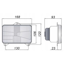 Headlight h4 12 24v mf 4235 8260 renault deutz