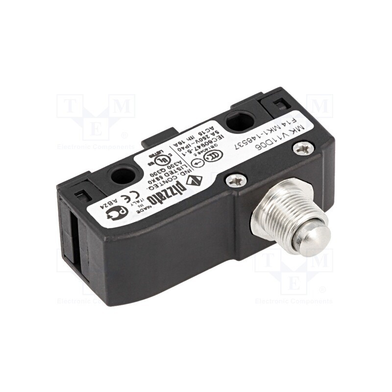 1 pcs x PIZZATO ELETTRICA - MK V11D06 - Microswitch SNAP ACTION, 6A/250VAC, 5A/24VDC, with pin, SPDT