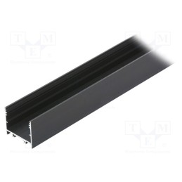 1 pcs x TOPMET - V3050021 - Profiles for LED modules, black, L: 1m, VARIO30-02, aluminium