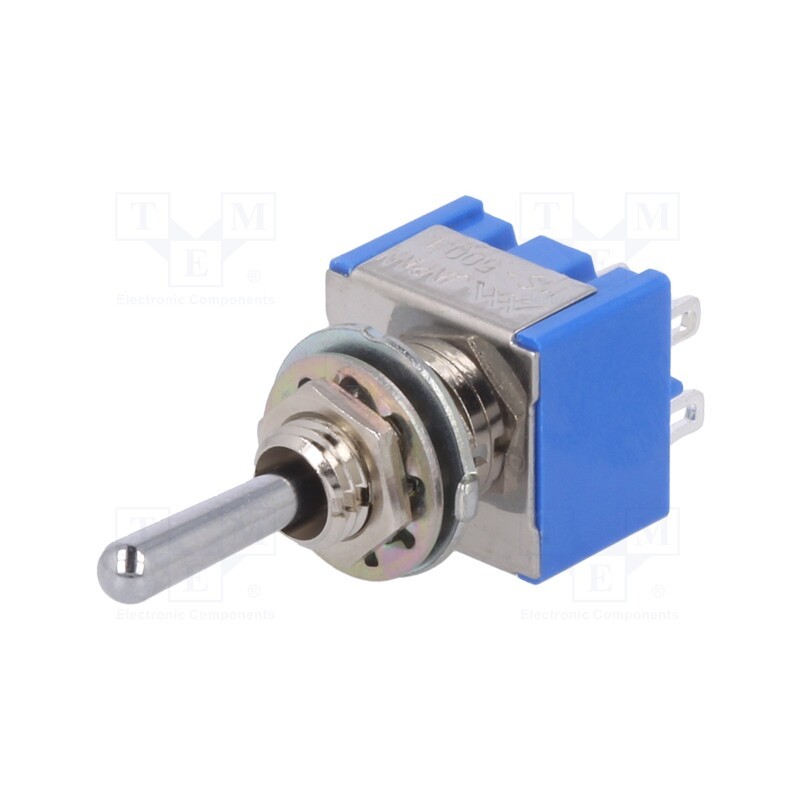 1 pcs x MIYAMA - MS-500I-B - Switch: toggle, Pos: 3, DP3T, ON-OFF-(ON), 6A/125VAC, -10÷55°C, 1kV