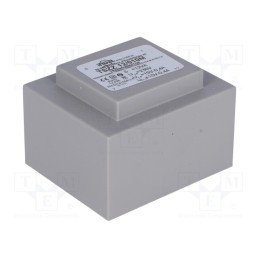 1 pcs x INDEL - TSZZ12/010M - Transformer: encapsulated, 12VA, 230VAC, 15V, 15V, 400mA, 400mA, PCB