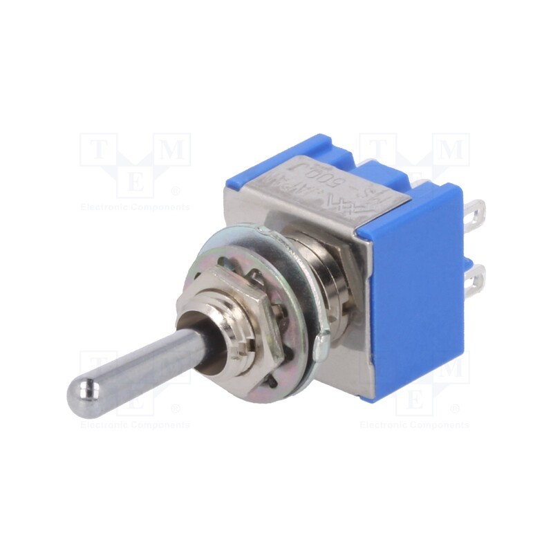 1 pcs x MIYAMA - MS-500J-B - Switch: toggle, Pos: 3, DP3T, (ON)-OFF-(ON), 6A/125VAC, -10÷55°C